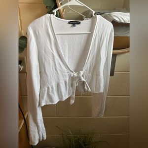 Kendal and Kylie white tie top